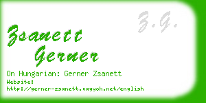 zsanett gerner business card